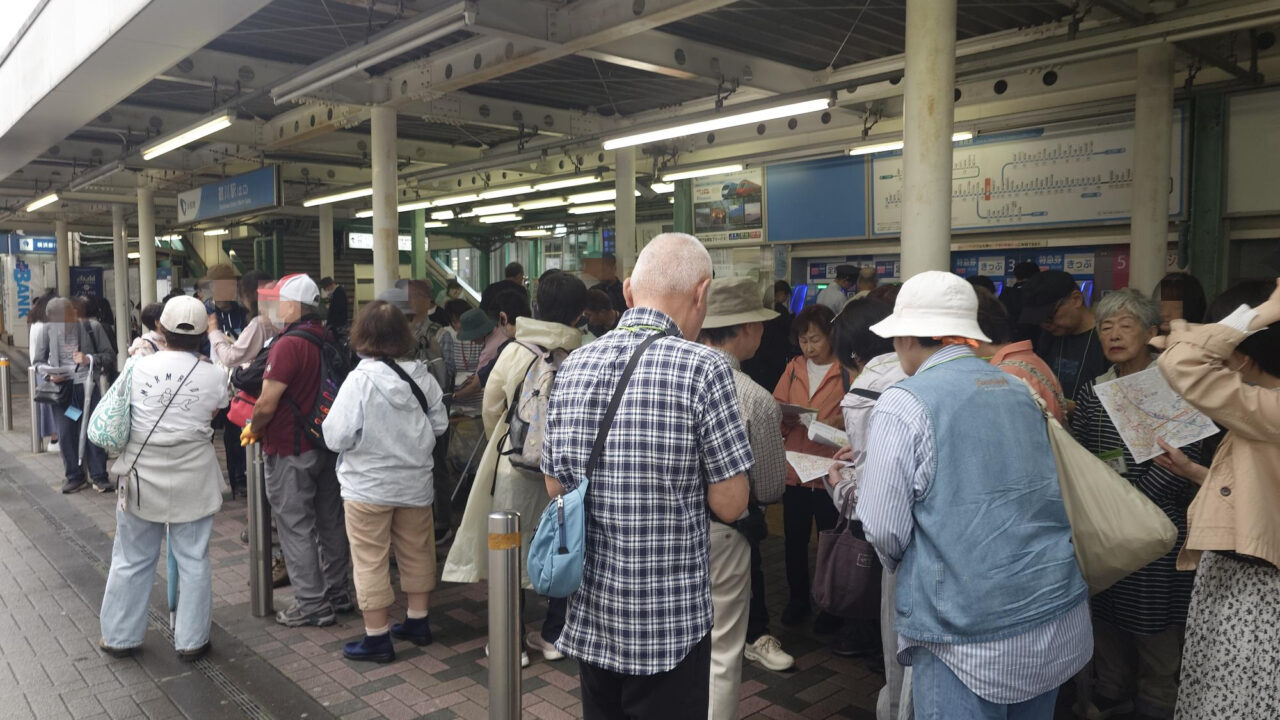 鶴川駅集合時の様子
